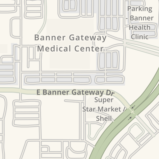 Waze Livemap Driving Directions To Banner Gateway Medical Center
